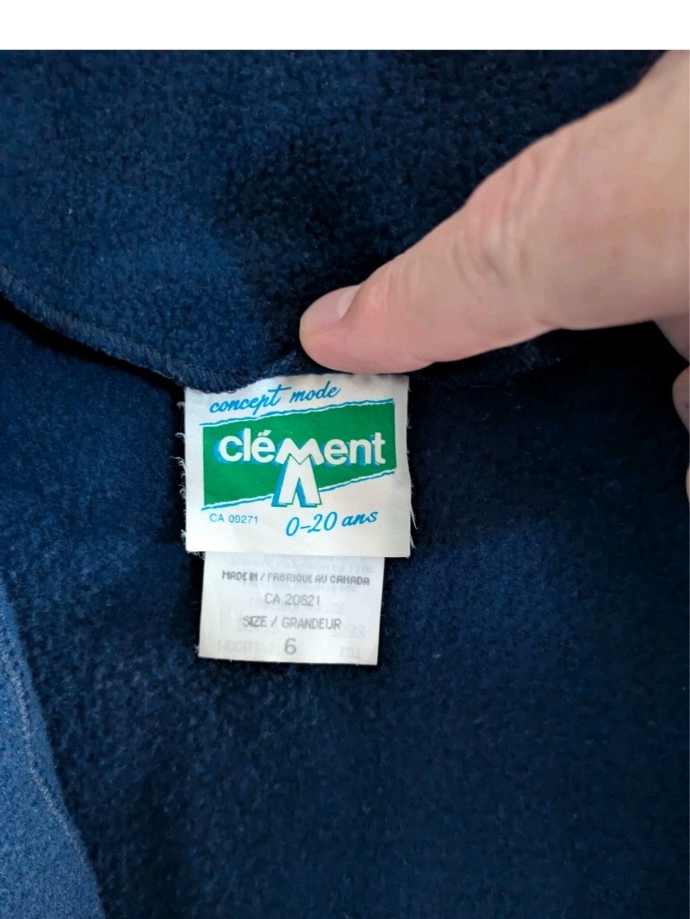 Vintage Clement Youth Girls Size 6 Blue 2 Pocket Button Up Sweater Cardigan - Picture 4 of 7